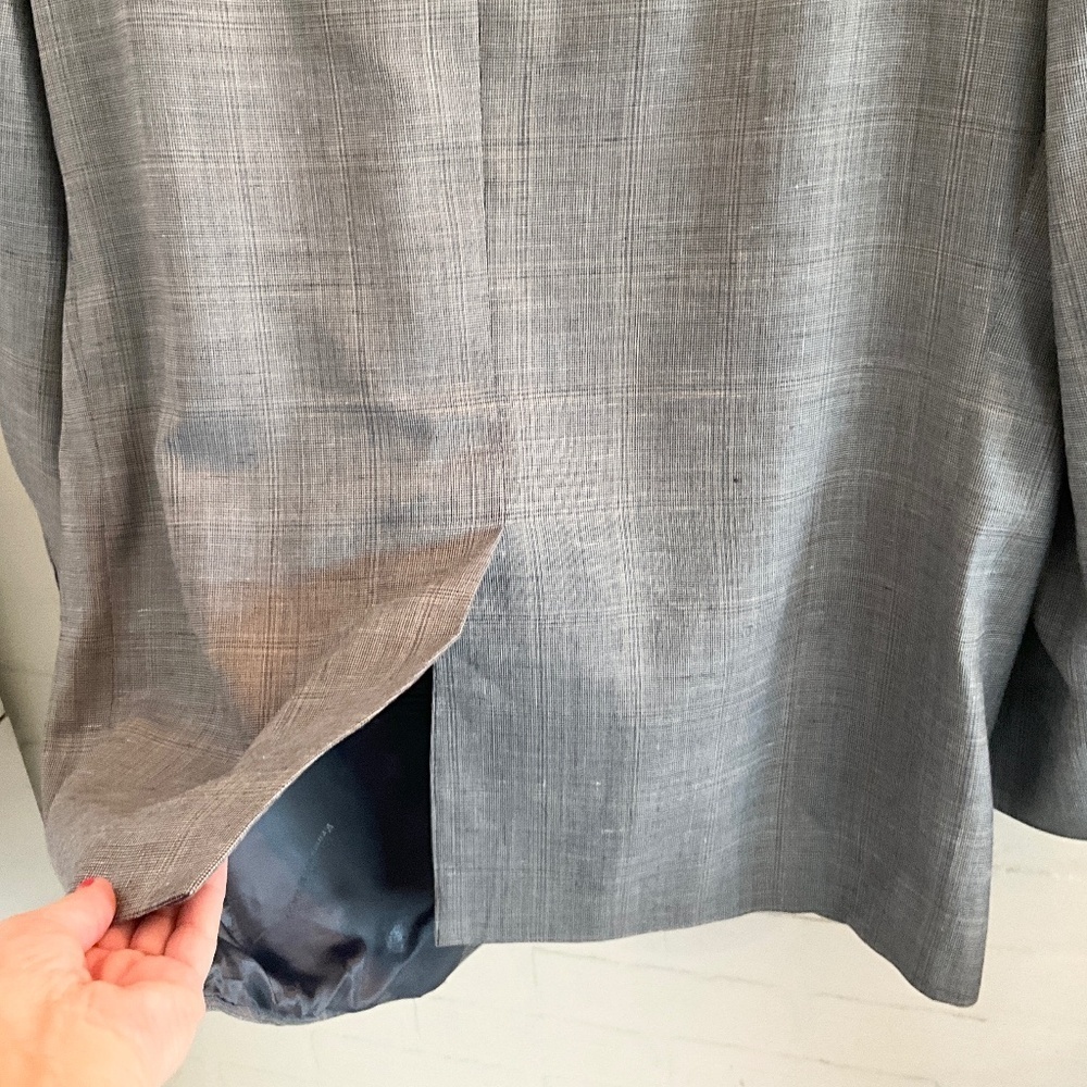 Ermenegildo Zegna Tailored Wool Blazer Micro Plaid Quiet Luxury Sz 50L - Picture 13 of 15